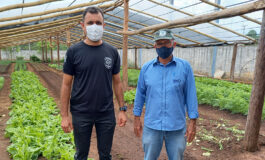 Presidente do Sindicato Rural de Cerejeiras visita projeto de horta em cadeia pública do município