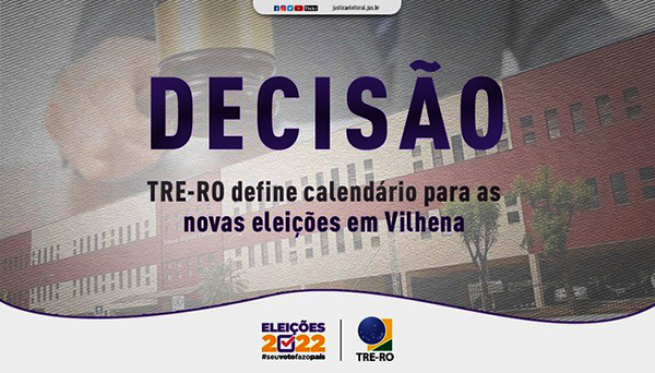 TRE-RO define calendário para as novas eleições municipais em Vilhena
